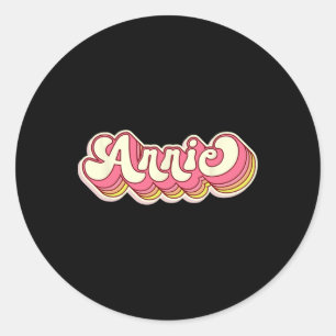 Annie Name Personalised First Name Surname Classic Round Sticker
