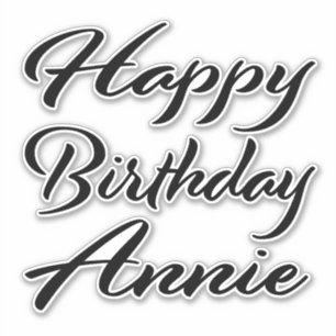 Annie Name Vorname black Sticker Geburtstag