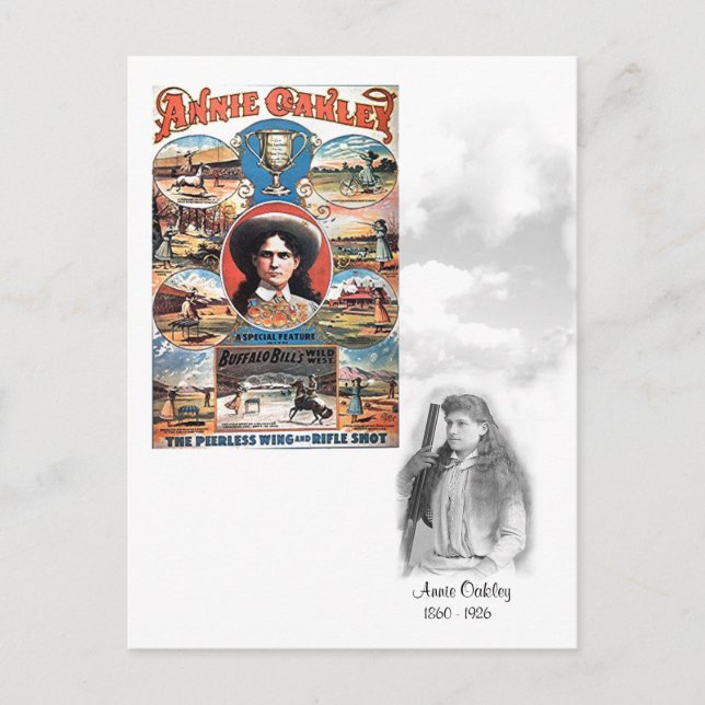 Annie Oakley 1860 - 1926 - postcard (Front)