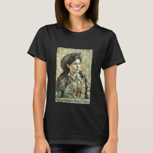 Annie Oakley femalegun slinger 1800s cowgirl art T-Shirt