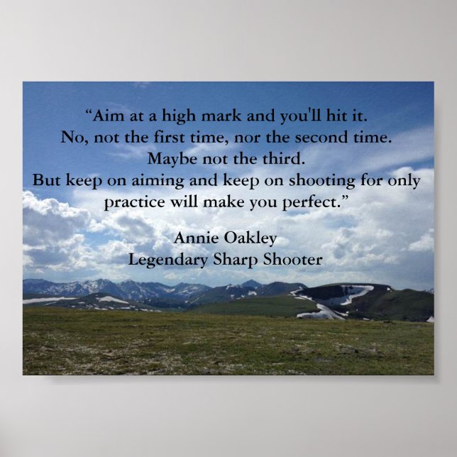 Annie Oakley Inspirational Quote Girl Power Poster (Front)