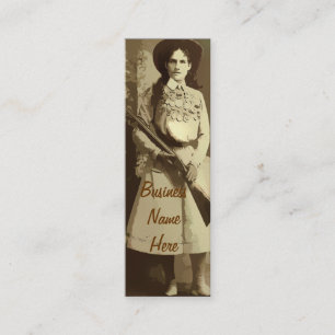Annie Oakley Oil Grunge Bookmark Business Card