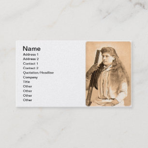 Annie Oakley Portrait Business Card