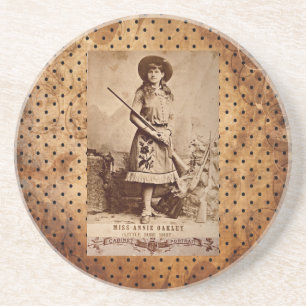 Annie Oakley Sepia Coaster