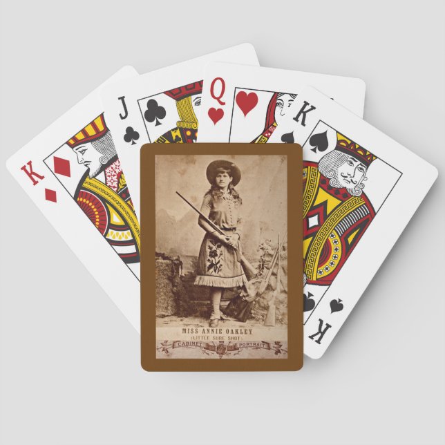 Annie Oakley Sepia Playing Cards (Back)