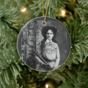 ANNIE OAKLEY SHARP SHOOTER CHRISTMAS ORNAMENT