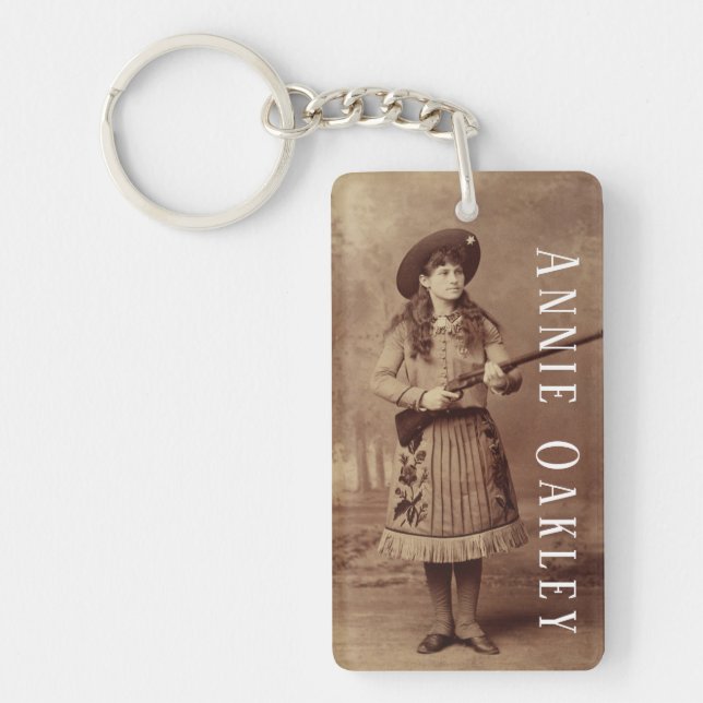 Annie Oakley Sharpshooter  Acrylic Keychain (Front)