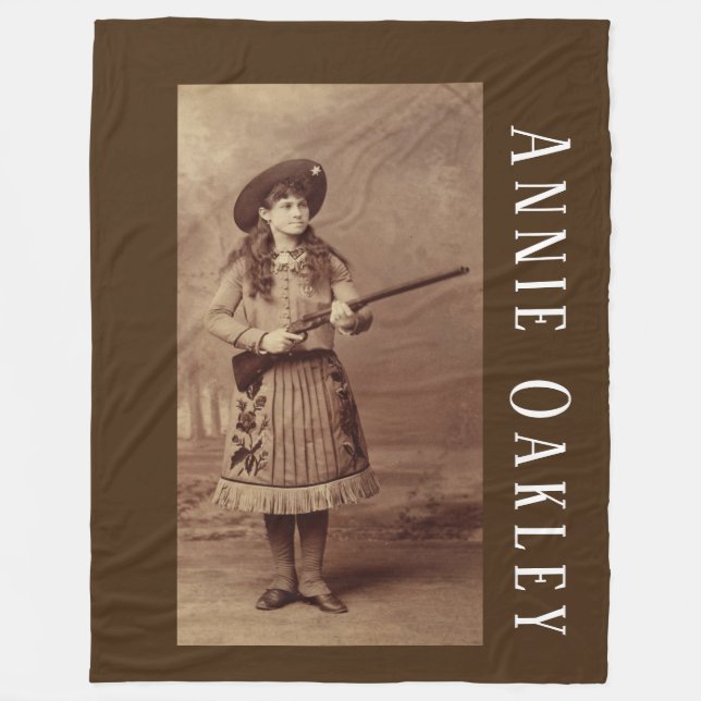 Annie Oakley Sharpshooter  Fleece Blanket (Front)