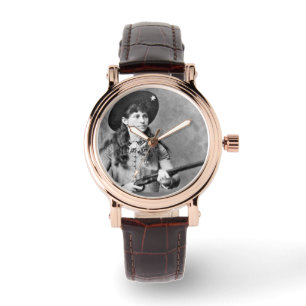 ANNIE OAKLEY WITH GUN LADIES WRIST WATCH