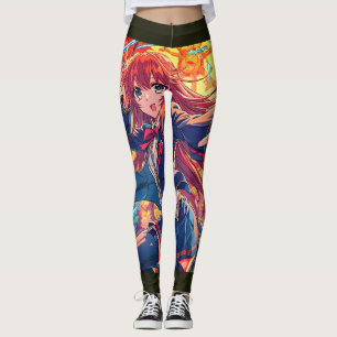 Annie the Anime Cartoon Girl on Customised Modern Leggings