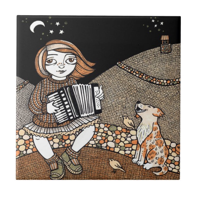 Annies Accordian Decorative Tile (Front)