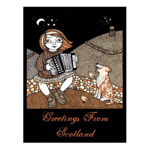 Image of Annies Accordian Postcard