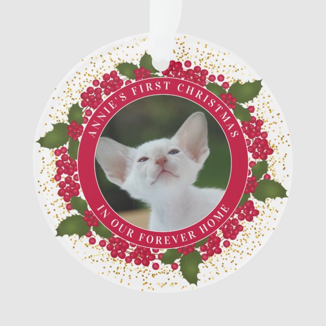 Annie's First Forever Home Christmas Ornament (Front)