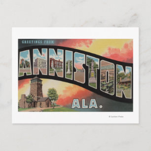 Anniston, Alabama - Large Letter Scenes Postcard