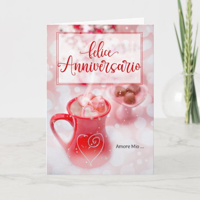Anniversario Felice ITALIAN Anniversary Love Card (Front)