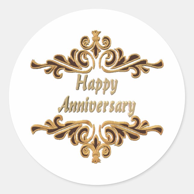 anniversary 2t classic round sticker (Front)