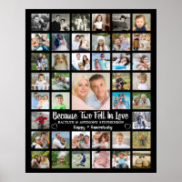 Anniversary 41 Photo Collage Custom Text and Colou