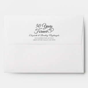 Anniversary 50 YEARS INTO FOREVER Return Address Envelope