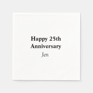 Anniversary add your name text image editable  inv napkin