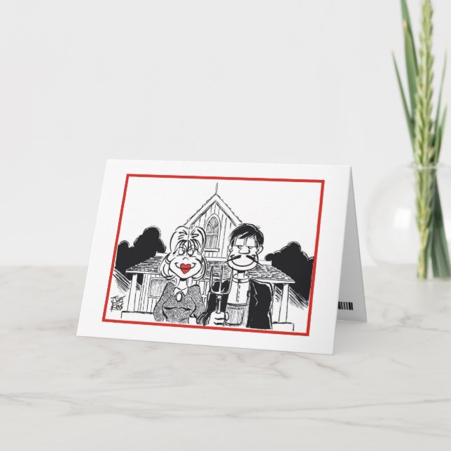 ANNIVERSARY: "AMERICAN GOTHIC" CARD (Front)