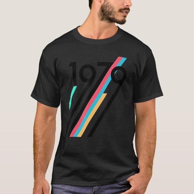 Anniversary Born In 1979 Born In 1979 Racing Strip T-Shirt (Front)