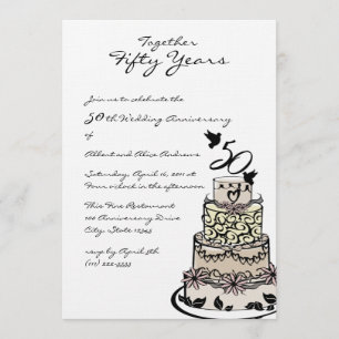 Anniversary Cake Invitation