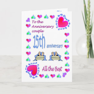 Anniversary card - 15th feet