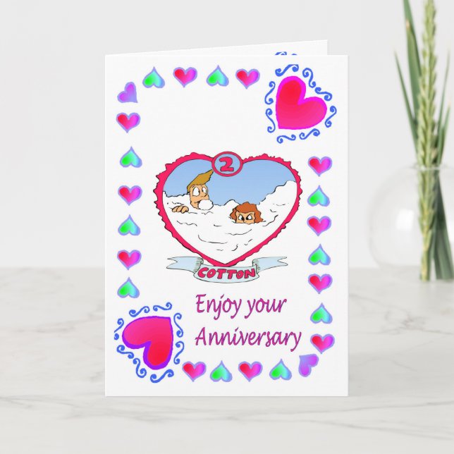 Anniversary card - 2nd cotton (Front)