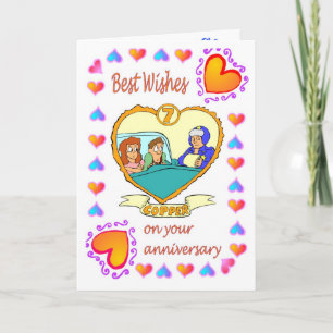 Anniversary card - 7th copper