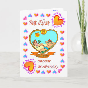 Anniversary card 8 bronze