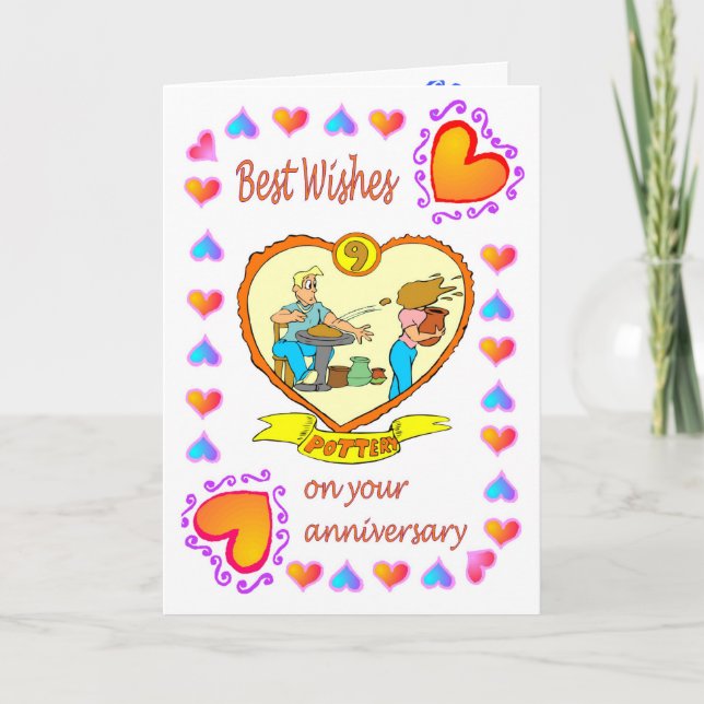Anniversary card 9 pottery (Front)