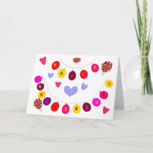 Anniversary card add years and message