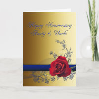 Anniversary card,Aunt & Uncle