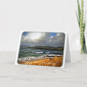 Anniversary Card - Beach Photograph (blank inside)