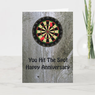 Anniversary Card for Husband with Dart Board