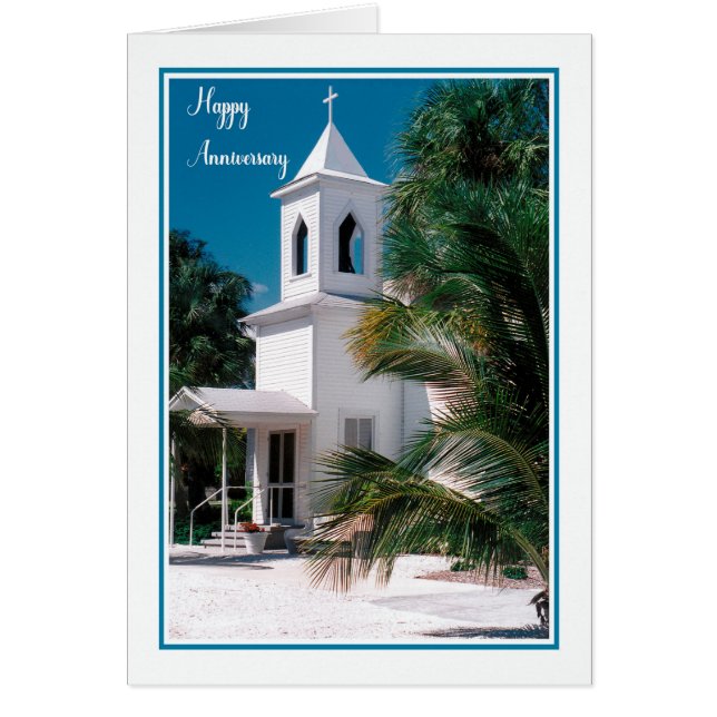 Anniversary Card for Wife, Little Church (Front)