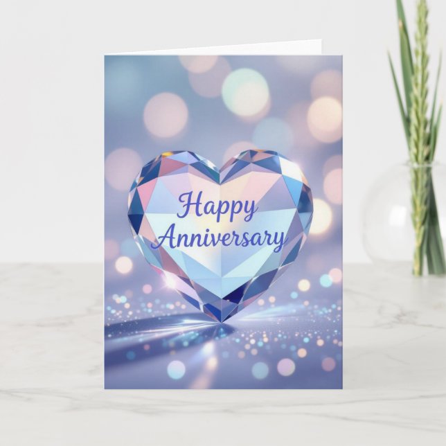 Anniversary Card, happy anniversary, wedding celeb Holiday Card (Front)