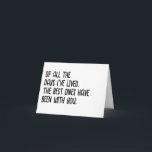 Anniversary Card, Husband, Wife, Valentine, Funny Thank You Card<br><div class="desc">Express Yourself with Unique Cards for Any Occasion! Life can be unpredictable, Sometimes a standard greeting card just doesn't capture the essence of the situation. That's where we shines! This unique card offers a fun way to express your sympathy, congratulations, or simply a laugh. Blank Inside: Let your heartfelt message...</div>