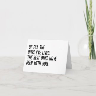 Anniversary Card, Husband, Wife, Valentine, Funny Thank You Card