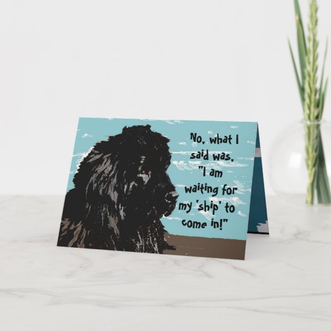 Anniversary Card~ Newfoundland Humour Card (Front)