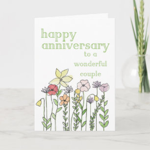 Anniversary card - to a wonderful couple