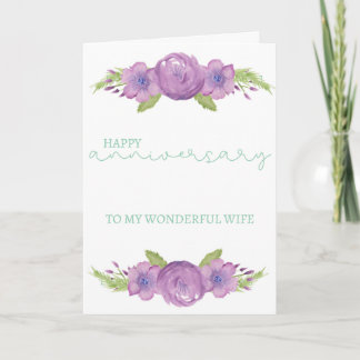 Anniversary Card - To my wonderful wife