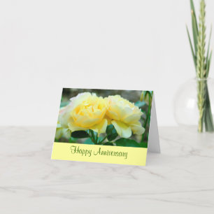 Anniversary Card, Yellow Roses Card