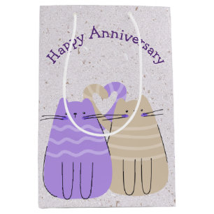 Anniversary Cats on Terrazzo Medium Gift Bag