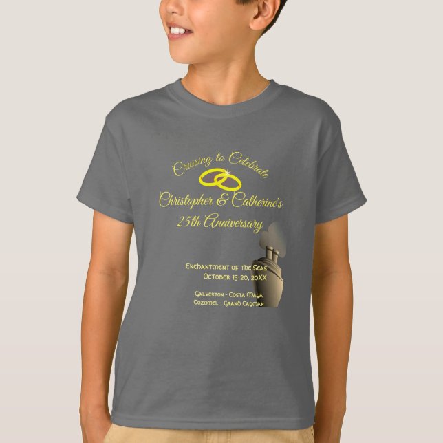 Anniversary Celebration Custom Cruise Dk T-Shirt (Front)