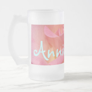 Anniversary celebration Glass Mugs Pink Rose