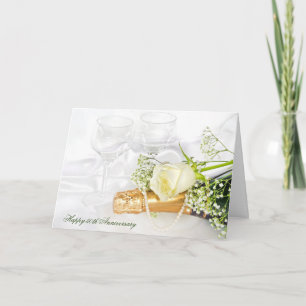 anniversary-champagne and rose card