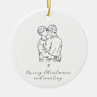 Anniversary Christmas Ornament (queer love)