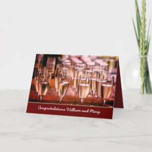Anniversary congratulations wine glass/name/photo card