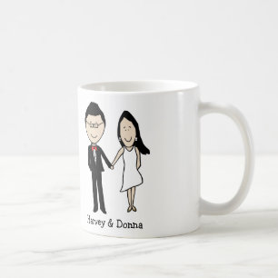 Anniversary couple- personalised cartoon coffee mug